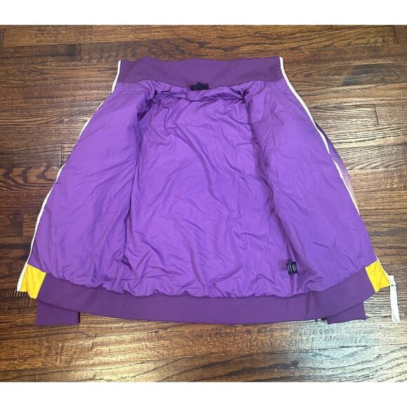 Wild Collective Purple Football Minnesota Vikings Ombre Puff Jacket Coat Medium - Picture 3 of 4